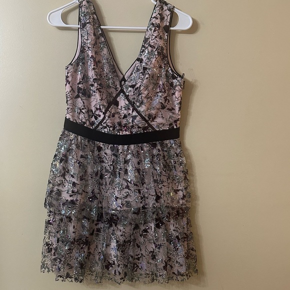 Self-Portrait Pink and Black Lace Dress - Picture 14 of 15